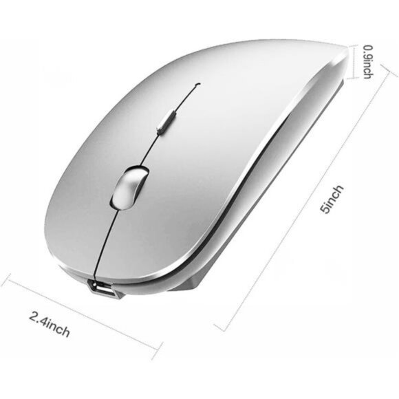 Bluetooth Wireless Mouse Rechargeable Silent Ergonomic Laptop MacBook PC iPad - Picture 4 of 8
